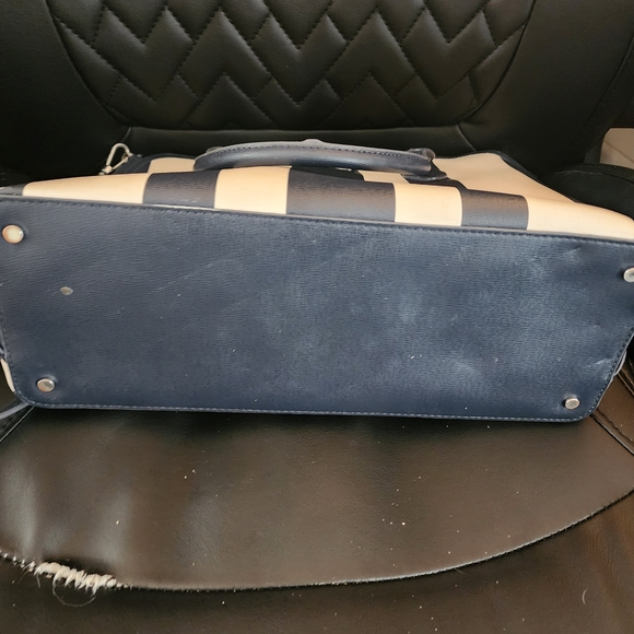 kate spade New York Navy & White Striped Top-Handle Satchel And Wallet - Picture 5 of 7